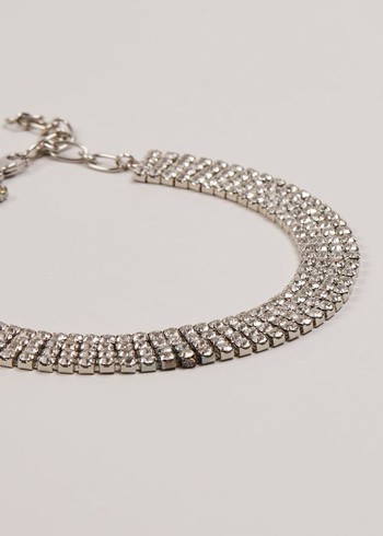 Phase Eight Sparkly Choker Jewellery Silver USA | 7236950-MD